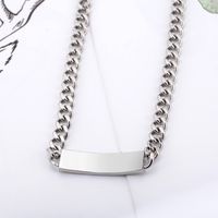 Hip-Hop Cool Style Letter 304 Stainless Steel Polishing Carving Men's Necklace main image 7