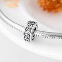 Sweet Simple Style Heart Shape Rose Snake Sterling Silver Epoxy Inlay Zircon Jewelry Accessories main image 7