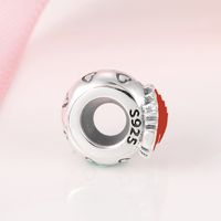 Sweet Simple Style Heart Shape Rose Snake Sterling Silver Epoxy Inlay Zircon Jewelry Accessories main image 9