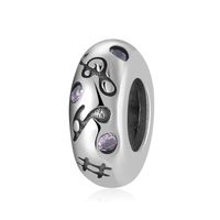 Sweet Simple Style Heart Shape Rose Snake Sterling Silver Epoxy Inlay Zircon Jewelry Accessories sku image 13