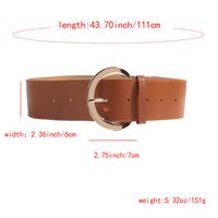Classic Style Commute Solid Color Pu Leather Women's Leather Belts main image 2