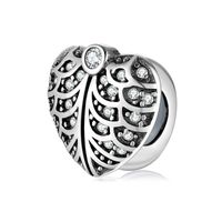 Sweet Simple Style Heart Shape Rose Snake Sterling Silver Epoxy Inlay Zircon Jewelry Accessories sku image 23