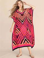 Women's Vacation Color Block Cover Ups sku image 19
