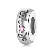 Sweet Simple Style Heart Shape Rose Snake Sterling Silver Epoxy Inlay Zircon Jewelry Accessories sku image 2
