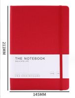 1 Piece Solid Color Class Learning Imitation Leather Wood-free Paper Preppy Style Notebook sku image 1