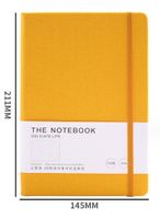 1 Piece Solid Color Class Learning Imitation Leather Wood-free Paper Preppy Style Notebook sku image 2
