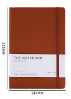 1 Piece Solid Color Class Learning Imitation Leather Wood-free Paper Preppy Style Notebook sku image 7