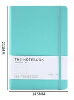 1 Piece Solid Color Class Learning Imitation Leather Wood-free Paper Preppy Style Notebook sku image 8