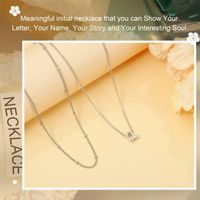 Simple Style Letter Copper Plating 14k Gold Plated Double Layer Necklaces main image 7