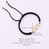Retro Human Rope Copper Knitting Enamel Plating 18k Gold Plated Unisex Bracelets main image 3