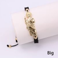 Retro Human Rope Copper Knitting Enamel Plating 18k Gold Plated Unisex Bracelets sku image 2
