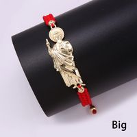 Retro Human Rope Copper Knitting Enamel Plating 18k Gold Plated Unisex Bracelets sku image 1