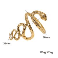 304 Stainless Steel 18K Gold Plated Elegant Simple Style Plating Snake Open Rings main image 2