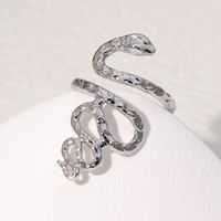 304 Stainless Steel 18K Gold Plated Elegant Simple Style Plating Snake Open Rings main image 5