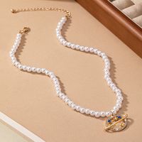 Elegant Planet Imitation Pearl Alloy Beaded Plating Inlay Glass 14k Gold Plated Women's Pendant Necklace main image 3