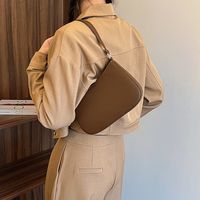 Women's Pu Leather Solid Color Classic Style Sewing Thread Square Magnetic Buckle Underarm Bag main image 6