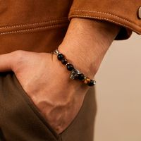 Retro Wolf Stainless Steel Beaded Men's Bracelets main image 5