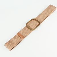 Simple Style Solid Color Synthetic Fibre Alloy Buckle Women's Woven Belts main image 9