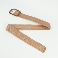 Simple Style Solid Color Synthetic Fibre Alloy Buckle Women's Woven Belts main image 6