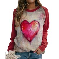 Women's T-shirt Long Sleeve T-shirts Casual Streetwear Heart Shape main image 5