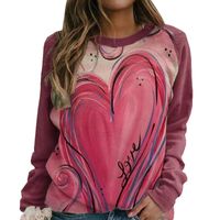 Women's T-shirt Long Sleeve T-shirts Casual Streetwear Heart Shape main image 4