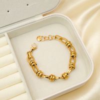 Vintage Style Streetwear Geometric 304 Stainless Steel Gold Plated Bracelets In Bulk main image 3