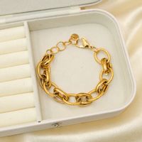 Vintage Style Streetwear Geometric 304 Stainless Steel Gold Plated Bracelets In Bulk main image 9