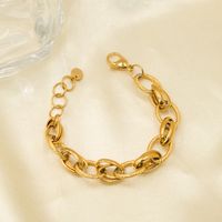 Vintage Style Streetwear Geometric 304 Stainless Steel Gold Plated Bracelets In Bulk main image 7