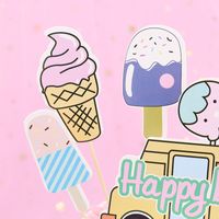 Birthday Cute Ice Cream Letter Paper Daily Party Flag main image 4