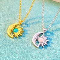 Vintage-stil Einfacher Stil Sonne Mond Legierung Paar Halskette Mit Anhänger main image 7