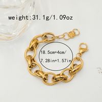 Vintage Style Streetwear Geometric 304 Stainless Steel Gold Plated Bracelets In Bulk sku image 4