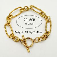 Estilo Vintage Ropa De Calle Geométrico Acero Inoxidable 304 Chapado En Oro Pulsera Al Mayoreo sku image 2