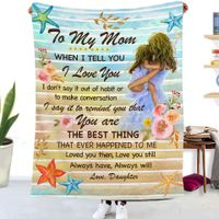 Casual Vacation Letter Flannel Fabric Cover Blanket Cover Blanket Artificial Decorations main image 1