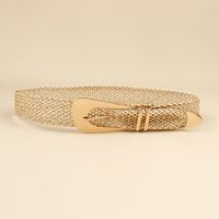 Vacation Simple Style Geometric Straw Buckle Women's Woven Belts main image 5