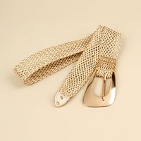 Vacation Simple Style Geometric Straw Buckle Women's Woven Belts main image 7