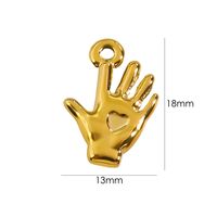 10 PCS/Package 304 Stainless Steel 14K Gold Plated Gesture Starfish Flower Beads sku image 4