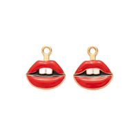 10 Pcs/package Ig Style Simple Style Lipstick Lips Alloy Enamel Inlay Jewelry Accessories main image 3