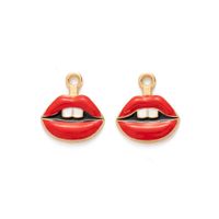 10 Pcs/package Ig Style Simple Style Lipstick Lips Alloy Enamel Inlay Jewelry Accessories sku image 3