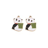 10 Pcs/package Cute Panda Alloy Enamel Jewelry Accessories main image 4