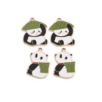 10 Pcs/package Cute Panda Alloy Enamel Jewelry Accessories main image 1
