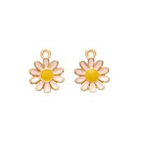 10 Pcs/package Sweet Daisy Alloy Enamel Jewelry Accessories main image 3