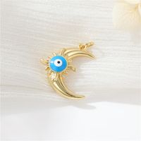 1 Piece Simple Style Sun Devil's Eye Moon Copper Plating Inlay Jewelry Accessories main image 3