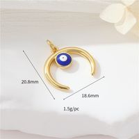 1 Piece Simple Style Sun Devil's Eye Moon Copper Plating Inlay Jewelry Accessories sku image 2
