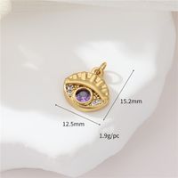 1 Piece Simple Style Sun Devil's Eye Moon Copper Plating Inlay Jewelry Accessories sku image 4