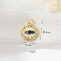 1 Piece Simple Style Sun Devil's Eye Moon Copper Plating Inlay Jewelry Accessories sku image 5