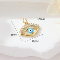 1 Piece Simple Style Sun Devil's Eye Moon Copper Plating Inlay Jewelry Accessories sku image 8