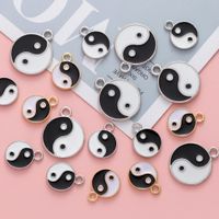 10 Pièces/paquet Chinoiseries Style Simple Tai Chi Alliage Émail Bijoux Accessoires main image 1