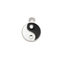 10 Pcs/package Chinoiserie Simple Style Tai Chi Alloy Enamel Jewelry Accessories main image 5