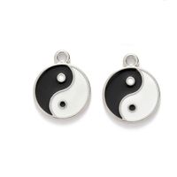 10 Pcs/package Chinoiserie Simple Style Tai Chi Alloy Enamel Jewelry Accessories main image 3