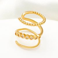 1 Piece Simple Style Geometric Plating Inlay Copper Zircon Ear Cuffs main image 3